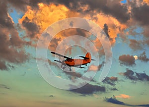 Small plane against the sky