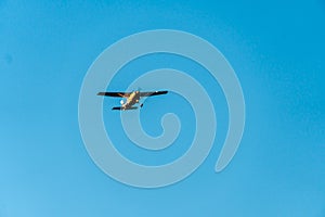 Small plane on glideslope