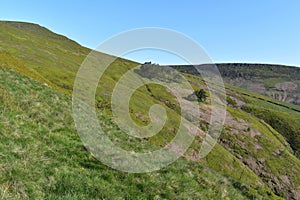 Small plantations on hillside between cloughs