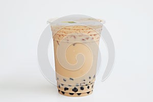 Small plastic cup Iced milk tea Taiwan style