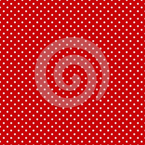 Small Polkadots, Red Background, Seamless Background