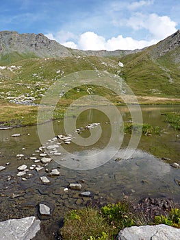 Small pond at the Col Agnel