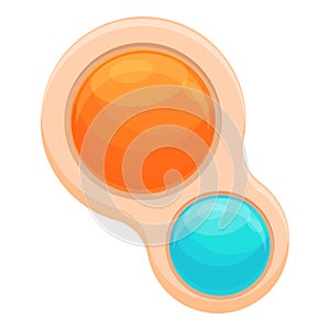 Small popit toy icon cartoon vector. Fidget pop