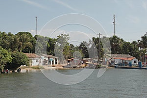 Small port on the bank of the PreguiÃÂ§a River photo