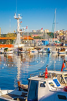 Small port  of city Canakkale, Turkey