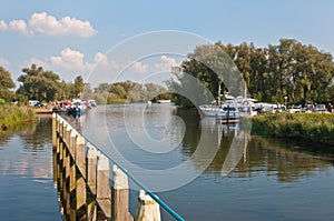 Small port in the Dutch National Park De Biesbosch