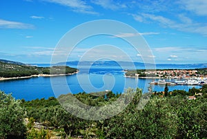 The small port of the island of LoÅ¡inj, in Croatia