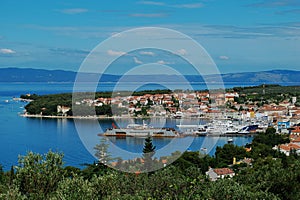 The small port of LoÅ¡inj, on the island of Cres, Croatia