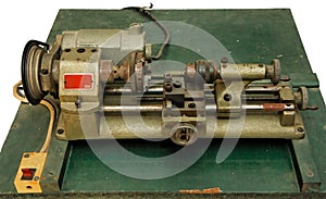 Small portable lathe isolated