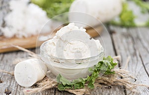 Small portion of Horseradish Sauce