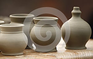 Small pottery vases photo