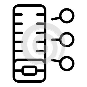 Small powerbank icon outline vector. Power charger