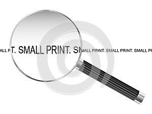 Small Print Magnifying Glass