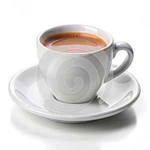 Small White Coffee Cup on White Background photo