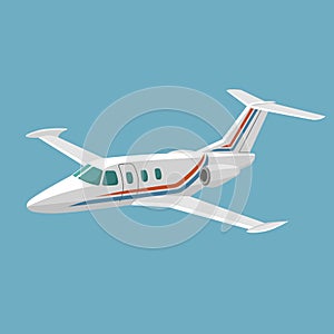 Small private jet vector. Business jet illustration.