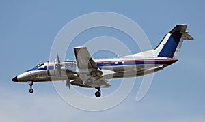 A small prop plane coming in for landing