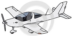 Small propeller airplane