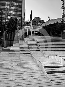 Small public space creatively landscaped in Vancouver