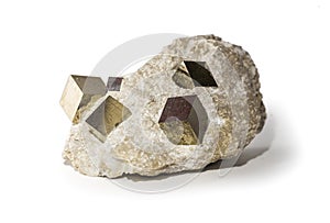 Small pyrite or fool`s gold rock