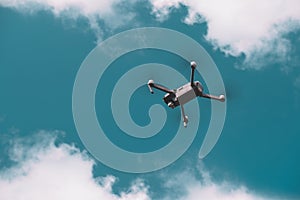 Drone on Blue sky background