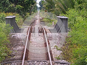 Small railway bridge in Thailand