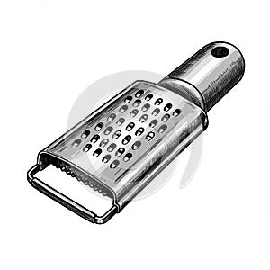 Small Rectangular Metal Grater for Kitchen Use