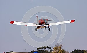 Small red airplane