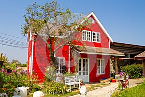 Small red house