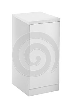 Small refrigerator isolated on white