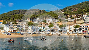 Small resort village Llafranc Costa Brava, Spain in wintertime