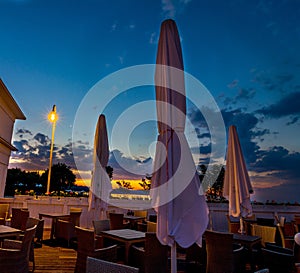 A small restaurant by the pier