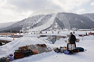 Small retailer of China's snow town