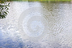 Small ripples on the mirror surface of the reservoir