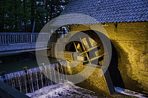 Evening light at the histroric water wheel in Haarmuhle germany