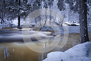 A small river in January