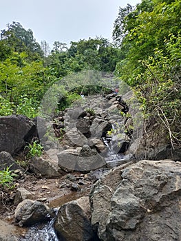 Small river in saputara advanture and rain
