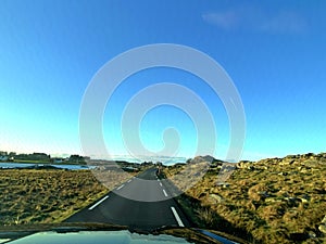 Small road in Norway, at the contryside