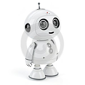 Small robot clipart style isolated on white background photo