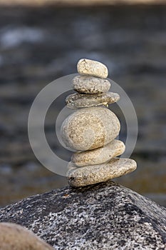 Small rock cairn.