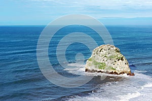 Small rocky island named Aketxe in Bermeo