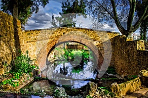 Small roman bridge in legion park photo