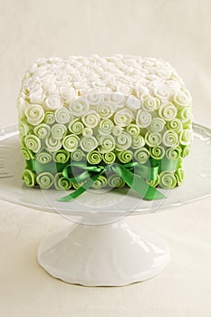 Small rose wedding cake