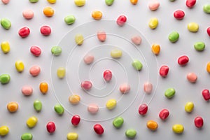 Small round candy-colored pastels on pastel background