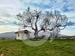 A small rural chapel in the mountains of Bulgaria