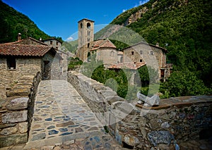 Partial view of a small rural town photo