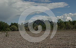 Small sacred mountain on the banks of the Yenisei