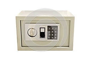 Small safe with numpad isolated.