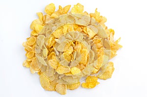 Small sampling of corn flake cereal