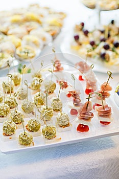 Small sandwiches at the wedding