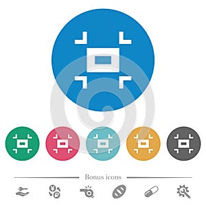 Small screen flat round icons